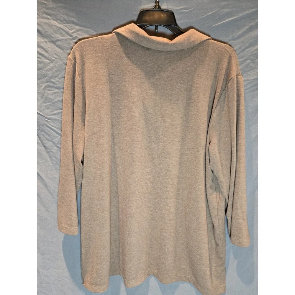 Matty M Women's Johnny Collar Polo/Sweater XXL Beige New With Tag‎